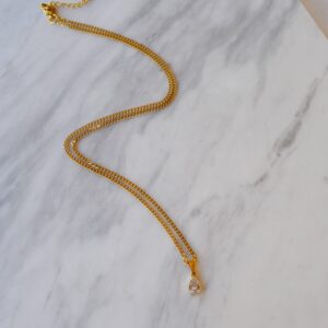 Crystal Zircon Drop Necklace