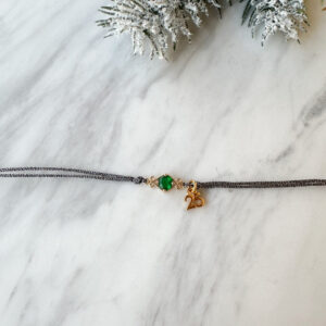 Crystal Cord Charm Bracelet