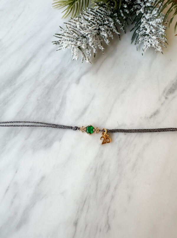 Crystal Cord Charm Bracelet