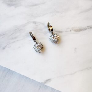 Zircon Heart Earrings