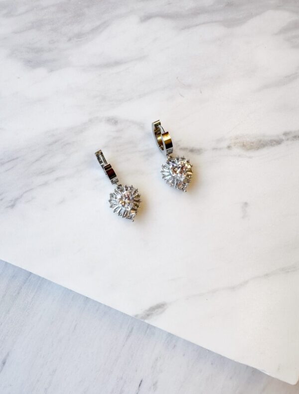 Zircon Heart Earrings