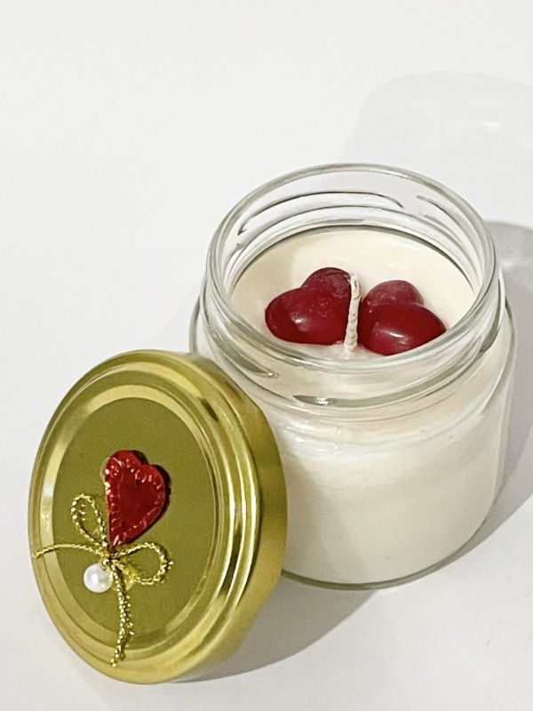 Valentine’s Κερί με Καρδιές
